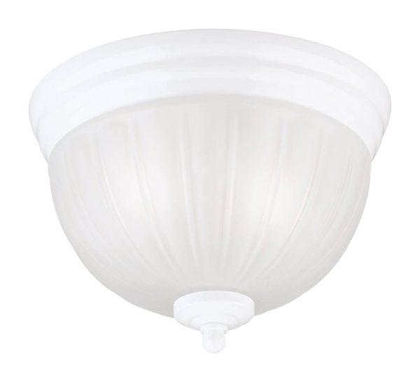 Westinghouse 6.75 in. H X 9.5 in. W X 9.5 in. L White Ceiling Fixture