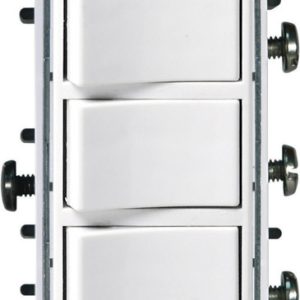 Leviton Decora 15 amps Single Pole Rocker Triple Combination Switch White 1 pk