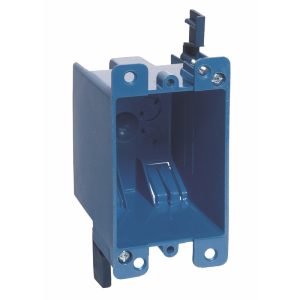 Carlon 14 cu in Rectangle PVC 1 gang Outlet Box Blue