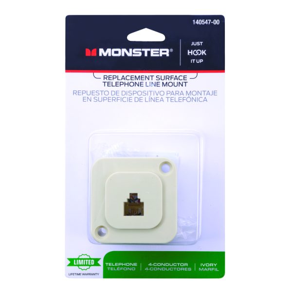 Monster Just Hook It Up 1-Jack Phone Jack Surface-Mount