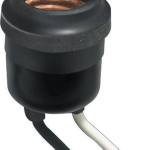 Leviton Aluminum Incandescent Medium Base Keyless Outdoor Socket 1 pk