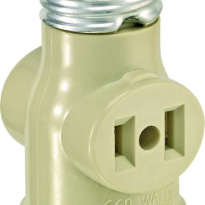 Leviton Plastic Medium Base Lampholder 1 pk