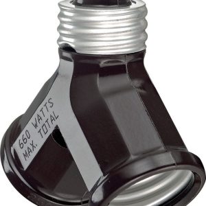 Leviton Plastic Medium Base Socket Adapter 1 pk