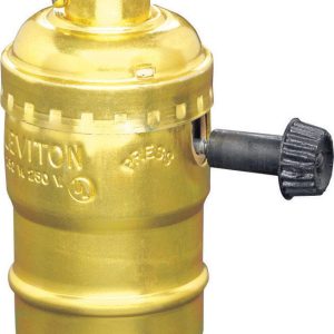 Leviton Aluminum Incandescent Medium Base Lampholder 1 pk