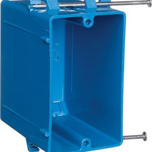 Carlon New Work 22 cu in Rectangle PVC 1 gang Outlet Box Blue