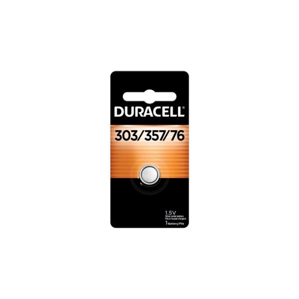 Duracell Silver Oxide 303/357/76 1.5 V 175 Ah Electronic/Watch Battery 1 pk