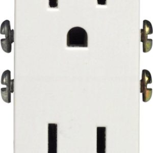Leviton Decora 15 amps 125 V Duplex White Outlet 5-15R 1 pk