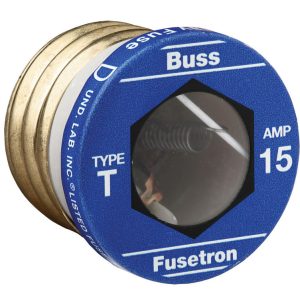 Bussmann 15 amps Dual Element Plug Fuse 4 pk