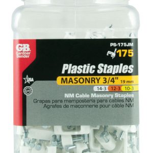 Gardner Bender 3/4 in. W Plastic Insulated Cable Staple 1 pk