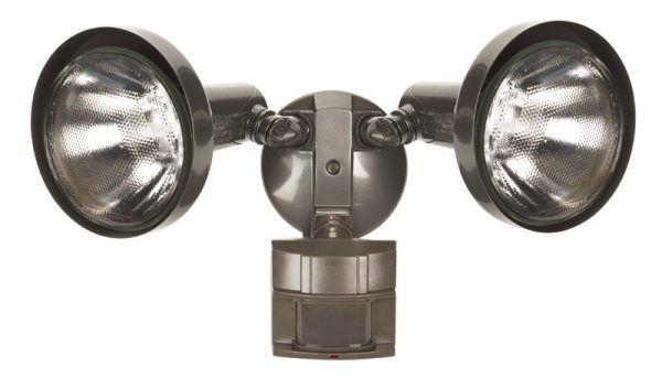 Heath Zenith Motion-Sensing Hardwired Halogen Bronze Security Light