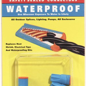 King Innovation Dryconn Copper Wire Waterproof Wire Connector Aqua/Orange 6 pk