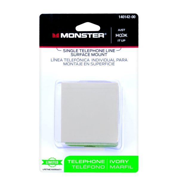 Monster Just Hook It Up 1-Line Phone Jack Surface-Mount