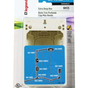 Legrand Rectangle Plastic Outlet Box Ivory