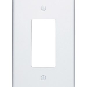 Leviton Decora White 1 gang Thermoset Plastic GFCI/Rocker Wall Plate 1 pk