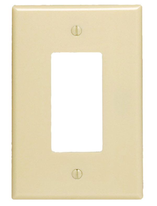 Leviton Ivory 1 gang Plastic GFCI/Rocker Wall Plate 1 pk