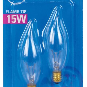 Westinghouse 15 W CA8 Decorative Incandescent Bulb E12 (Candelabra) Warm White 2 pk