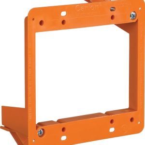 Carlon Rectangle PVC 2 gang Low Voltage Mounting Bracket Orange