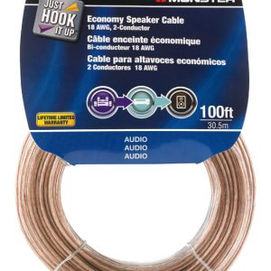 Monster Just Hook It Up 100 ft. L Speaker Cable AWG