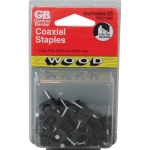 Gardner Bender 1/4 in. W Plastic Insulated Coaxial Staple 1 pk