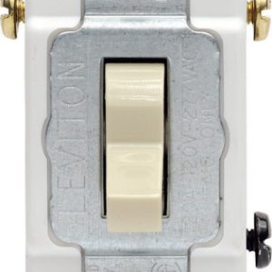 Leviton 20 amps Three Pole Toggle AC Quiet Switch Ivory 1 pk
