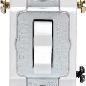 Leviton 20 amps Three Pole Toggle AC Quiet Switch White 1 pk