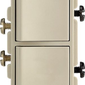 Leviton Decora 15 amps Single Pole Combination AC Quiet Switch Ivory 1 pk