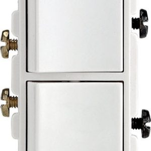 Leviton Decora 15 amps Single Pole Combination AC Quiet Switch White 1 pk