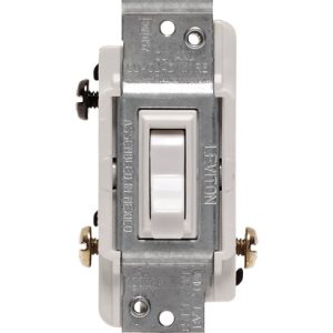 Leviton 15 amps Three Pole Toggle AC Quiet Switch White 1 pk