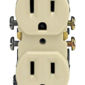 Leviton 15 amps 125 V Duplex Ivory Outlet 5-15R 1 pk