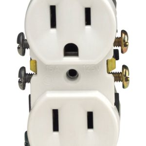 Leviton 15 amps 125 V Duplex White Outlet 5-15R 1 pk