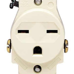 Leviton 15 amps 250 V Single Ivory Outlet 6-15R 1 pk