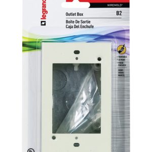 Legrand Rectangle Metal 1 gang Outlet Box Ivory