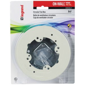 Legrand Round Metal Fan Box Ivory