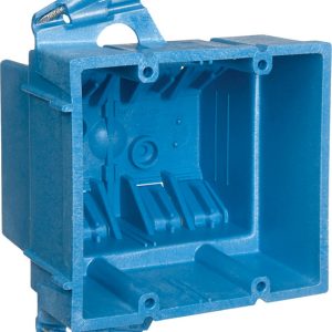 Carlon 35 cu in Rectangle Thermoplastic 2 gang Outlet Box Blue