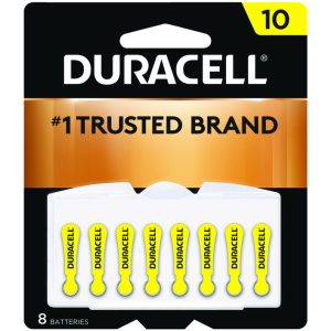 Duracell Zinc Air 10 1.4 V 100 Ah Hearing Aid Battery DA10 8 pk