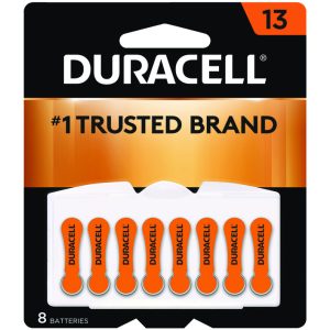 Duracell Zinc Air 13 1.4 V 300 Ah Hearing Aid Battery 8 pk