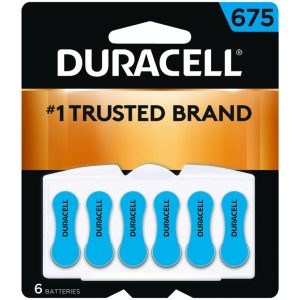 Duracell Zinc Air 675 1.4 V 625 Ah Hearing Aid Battery 6 pk