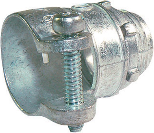Sigma Engineered Solutions 3/8 in. D Die-Cast Zinc Squeeze Connector For AC, MC or FMC/RWFMC 1 pk