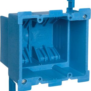 Carlon 34 cu in Rectangle Thermoplastic 2 gang Outlet Box Blue
