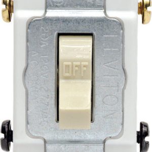 Leviton 20 amps Double Pole Toggle AC Quiet Switch Ivory 1 pk