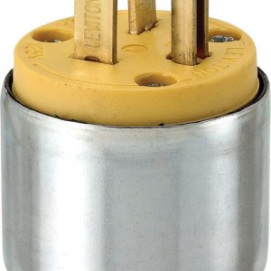 Leviton Commercial Armored Ground/Straight Blade Plug 5-20P 18-12 AWG 2 Pole 3 Wire