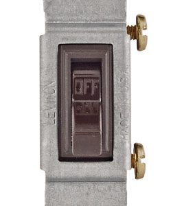 Leviton 15 amps Toggle Switch Brown 1 pk