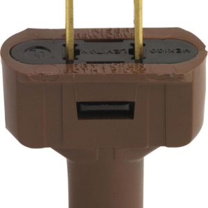 Leviton Residential Vinyl Straight Blade Plug 1-15P 18-14 AWG 2 Pole 2 Wire