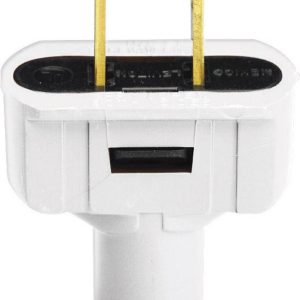 Leviton Residential Vinyl Straight Blade Plug 1-15P 18-14 AWG 2 Pole 2 Wire