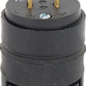 Leviton Commercial and Residential Rubber Straight Blade Plug 1-15P 18-12 AWG 2 Pole 2 Wire