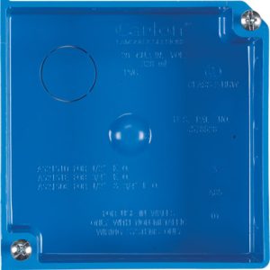 Carlon 20 cu in Square PVC Outlet Box Blue