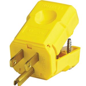 Leviton Industrial Nylon Grounding Plug 5-15P 18-10 AWG 2 Pole 3 Wire