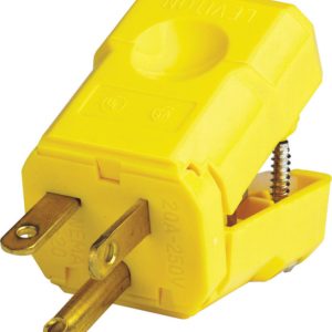 Leviton Industrial Nylon Ground/Straight Blade Plug 6-20P 18-10 AWG 2 Pole 3 Wire