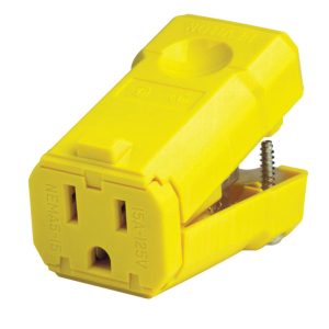 Leviton Industrial Nylon Ground/Straight Blade Plug 5-15R 2 Pole 3 Wire