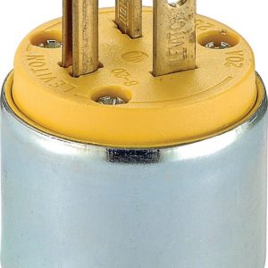 Leviton Commercial Armored Ground/Straight Blade Plug 6-20P 18-12 AWG 2 Pole 3 Wire